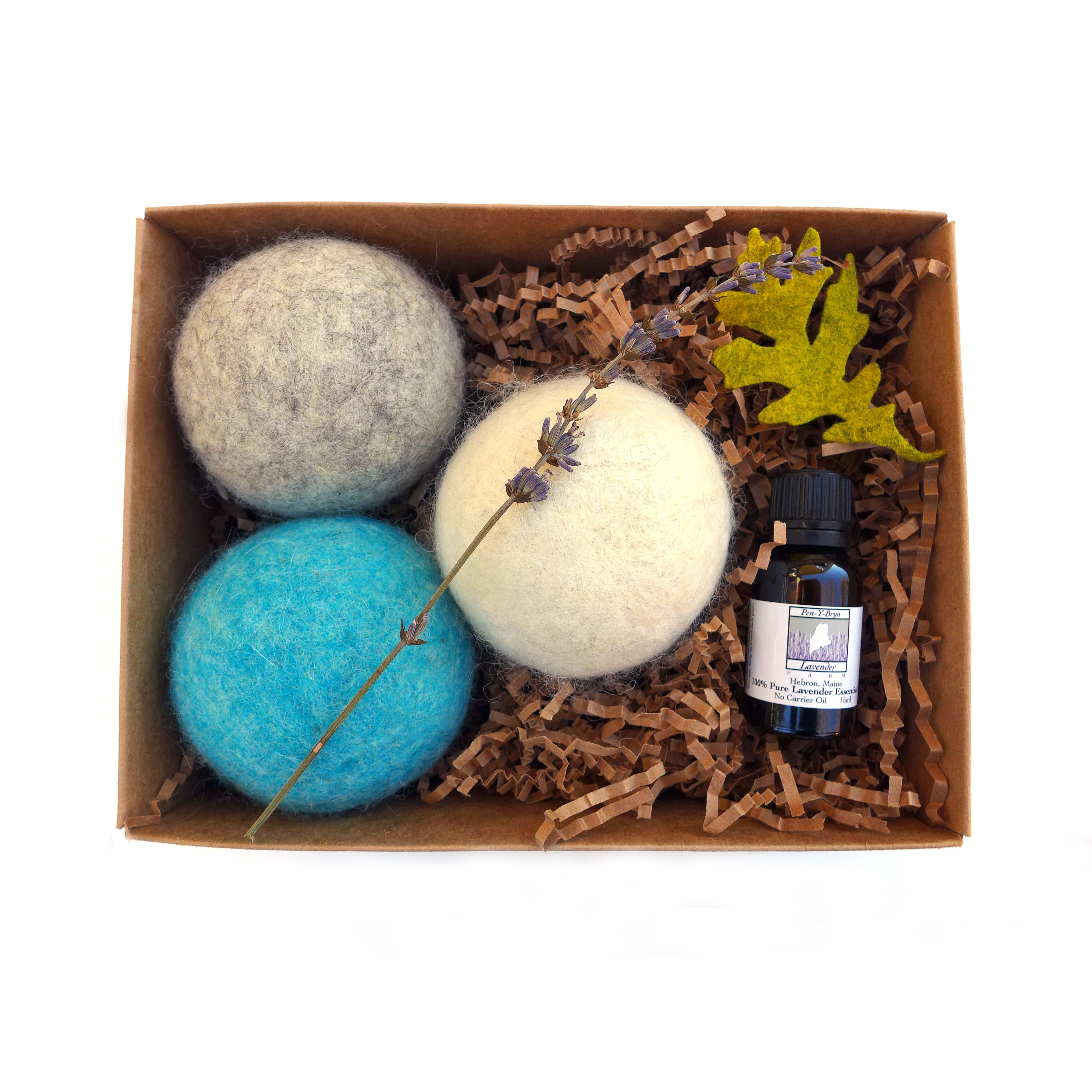 LooHoo Wool Dryer Balls Gift Box — Lavender & Oil