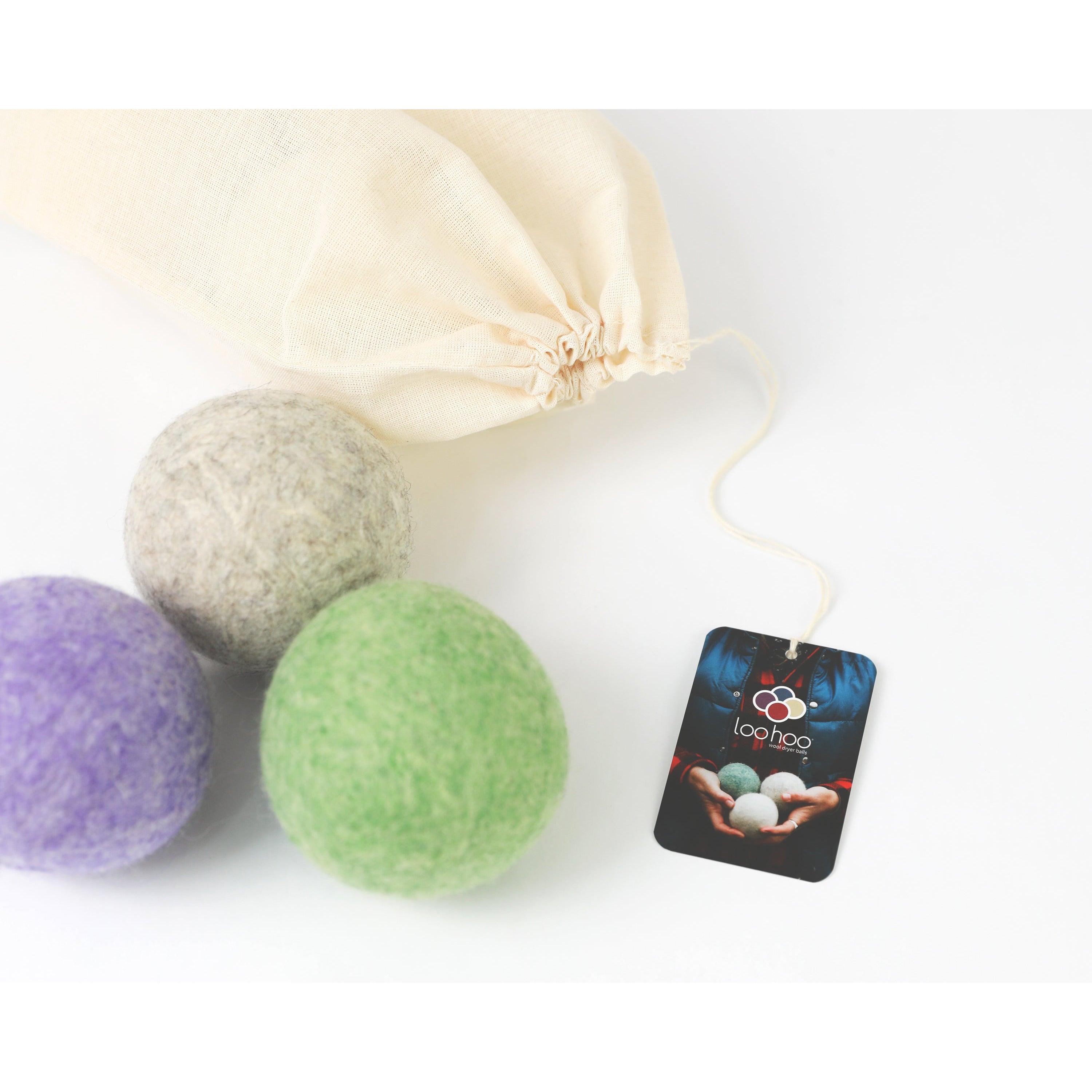 LooHoo Wool Dryer Balls - 3-Pack