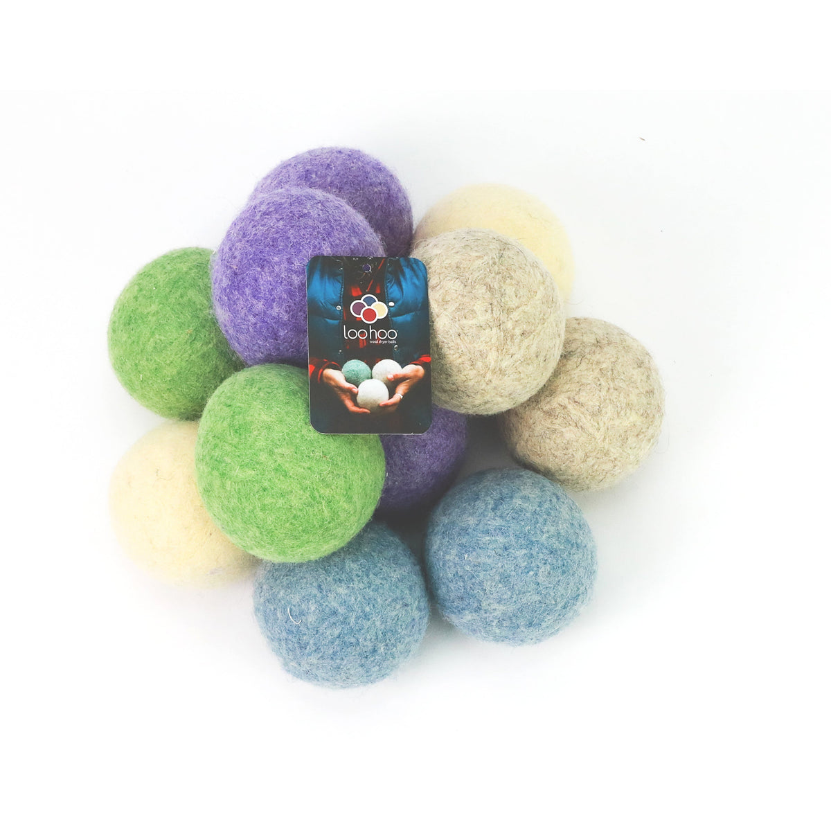 LooHoo Wool Dryer Balls - 12 Pack