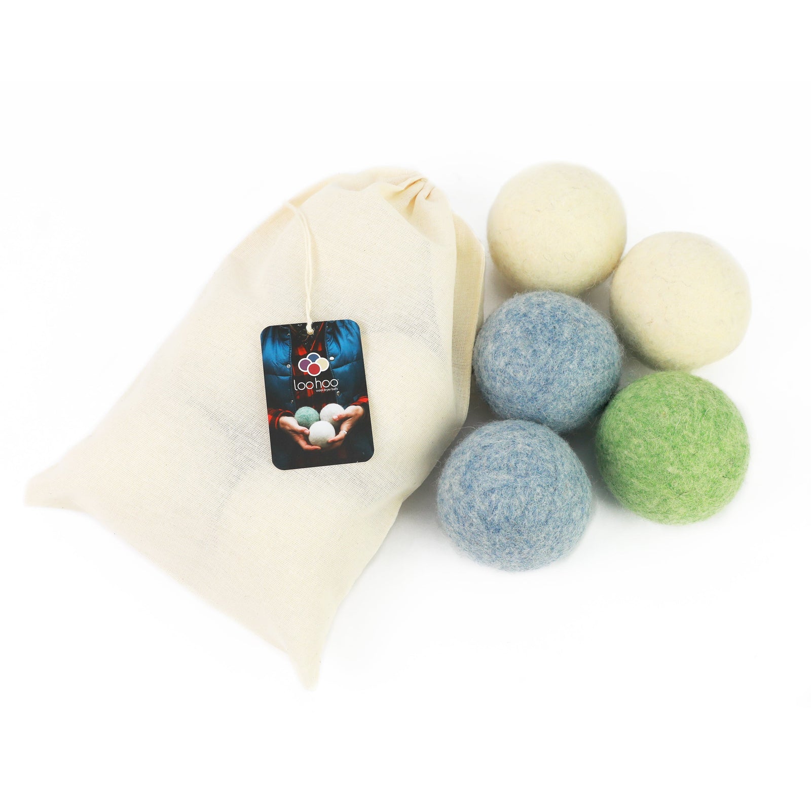LooHoo Wool Dryer Balls - 5-Pack