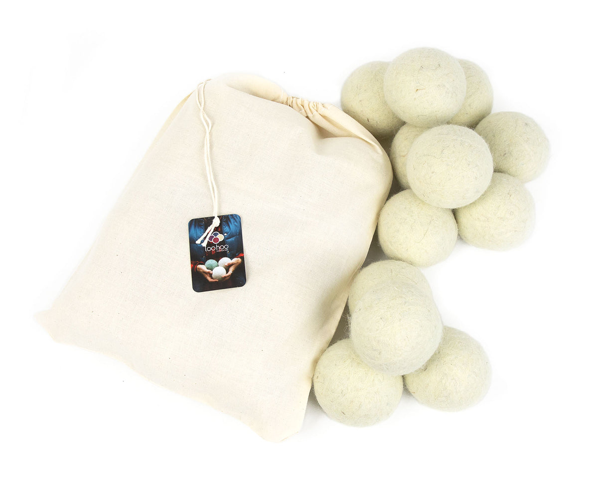 LooHoo Wool Dryer Balls - 12 Pack