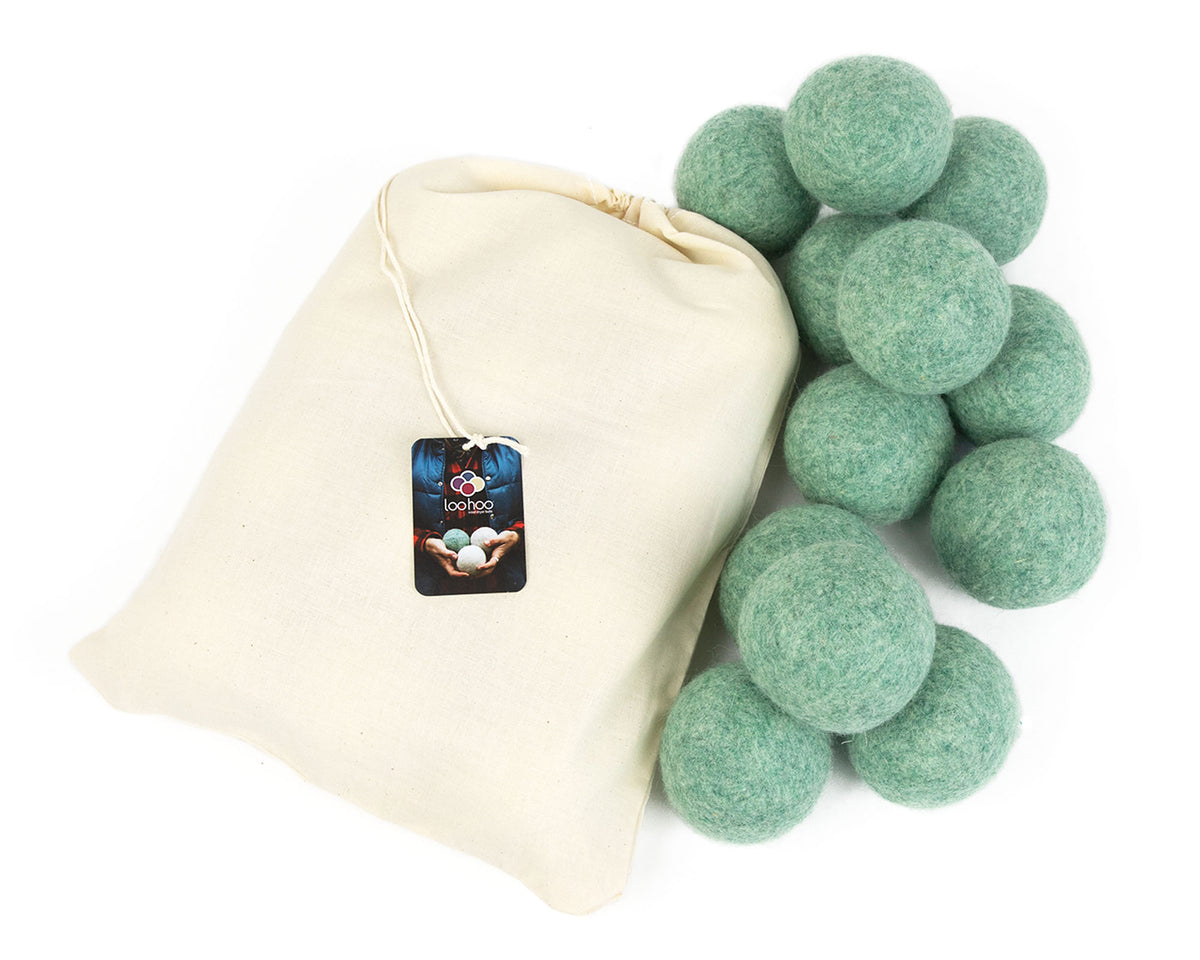 LooHoo Wool Dryer Balls - 12 Pack
