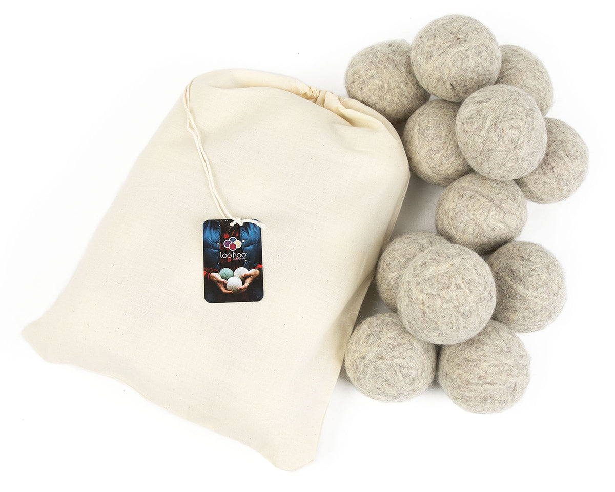 LooHoo Wool Dryer Balls - 12 Pack