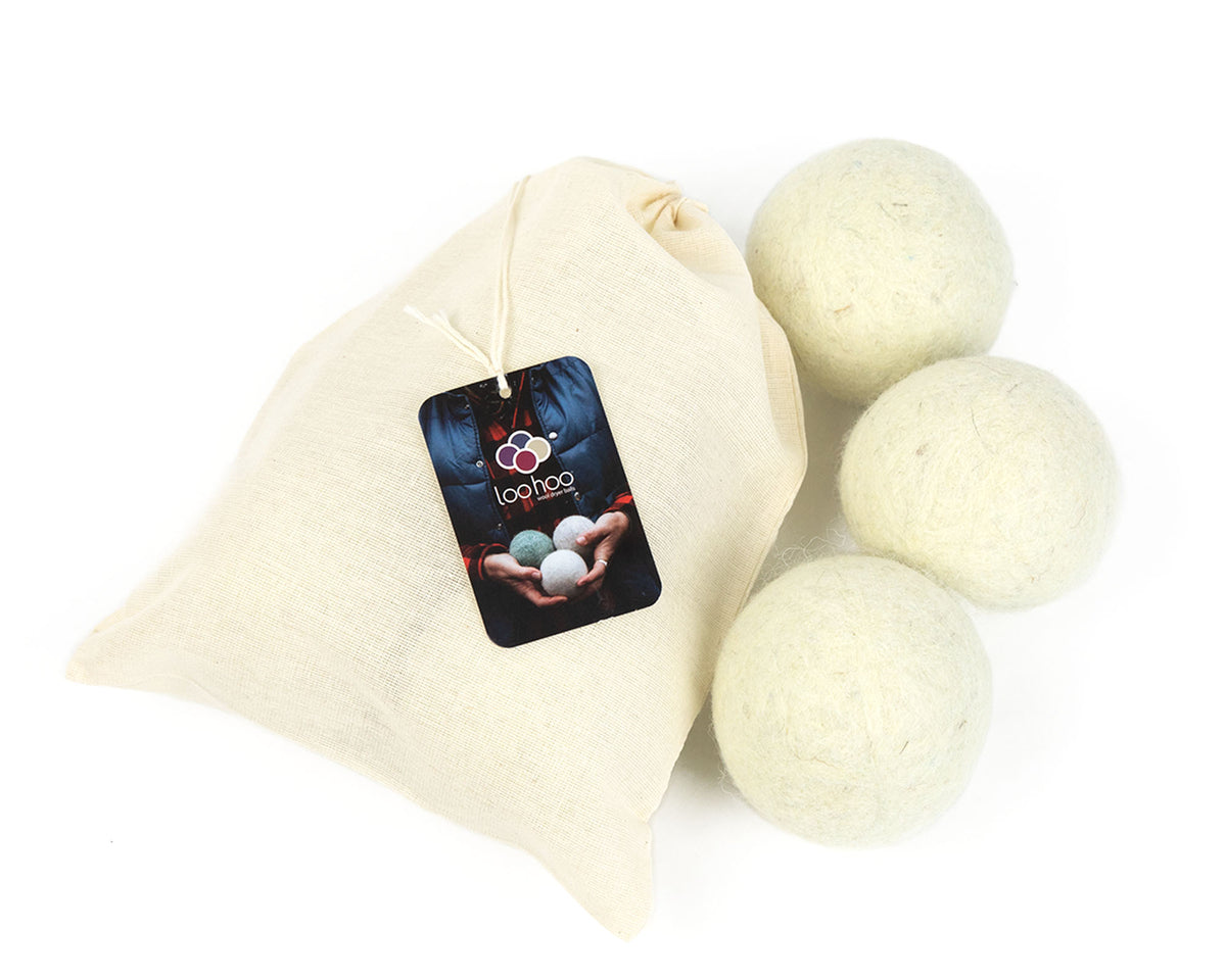 LooHoo Wool Dryer Balls - 3-Pack
