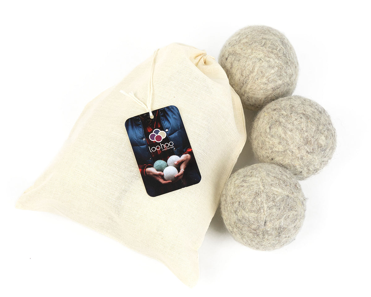 LooHoo Wool Dryer Balls - 3-Pack